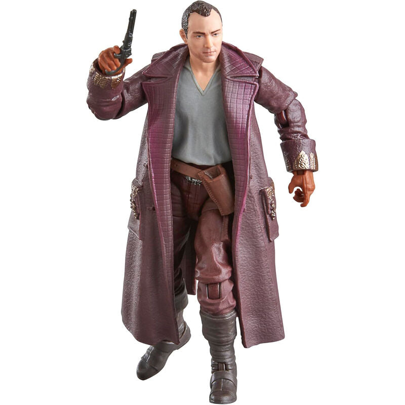 Détail de la tête et du visage de la figurine Jod Na Nawood 9,5cm par HASBRO sur fond blanc