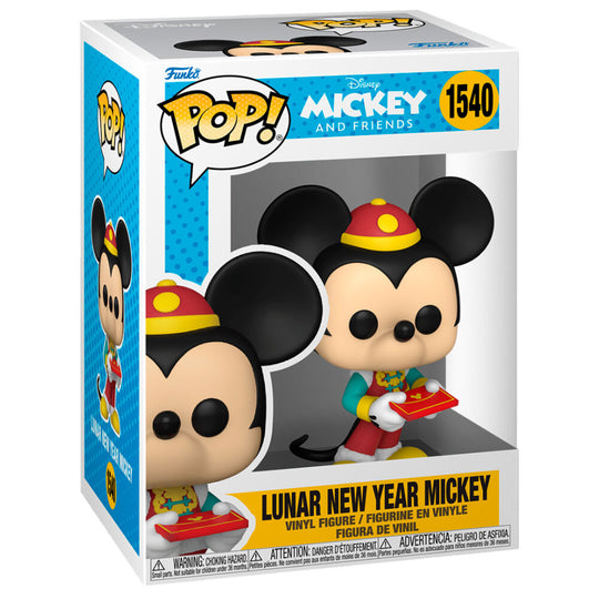 Figurine Funko POP Mickey and Friends édition Nouvel An Lunaire en vinyle, vue de face dans sa boîte cadeau