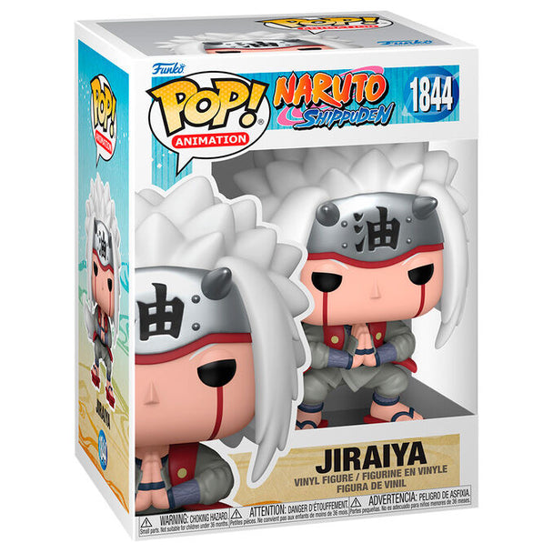 Figurine Funko POP Jiraiya de Naruto Shippuden en vinyle, présentée dans sa boîte cadeau, hauteur 9 cm
