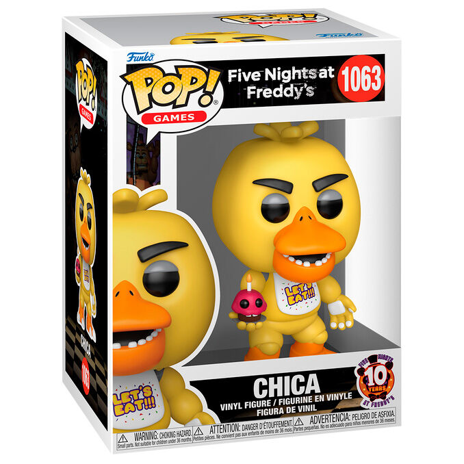 Figurine Funko POP Chica de Five Nights at Freddy's en vinyle de 9 cm dans sa boîte cadeau officielle