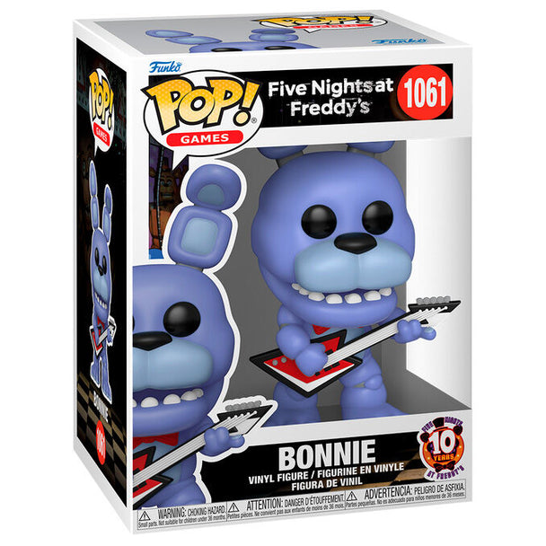 Figurine Funko POP Bonnie de Five Nights at Freddy's en vinyle de 9 cm présentée dans sa boîte cadeau officielle