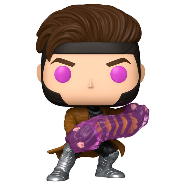 Figurine Funko POP Marvel Gambit en vinyle de 9 cm présentée dans une boîte cadeau officielle