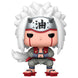 Vue rapprochée de la figurine Funko POP Jiraiya, détaillant les couleurs et les traits du personnage emblématique de Naruto Shippuden