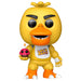 Vue rapprochée de la figurine Funko POP Chica, détaillée et colorée, idéale pour collection Five Nights at Freddy's