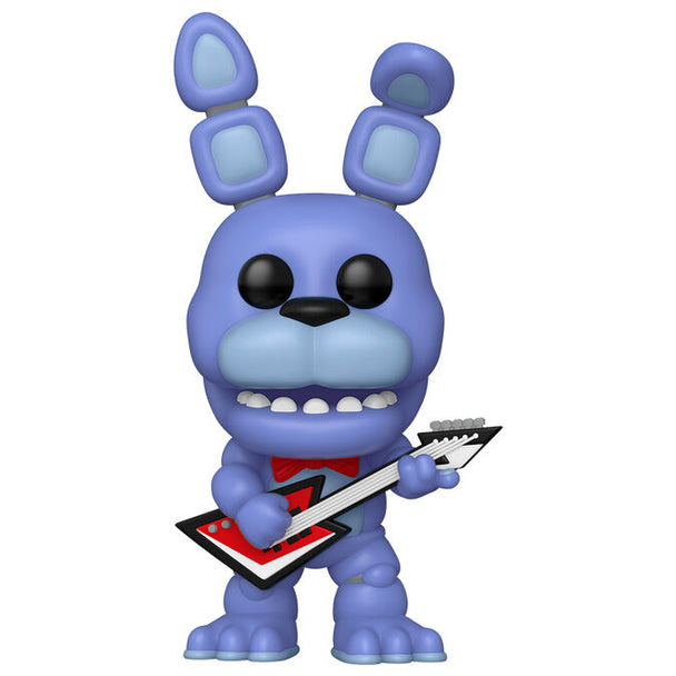 Vue rapprochée de la figurine Funko POP Bonnie avec détails précis et couleurs vives sur fond blanc