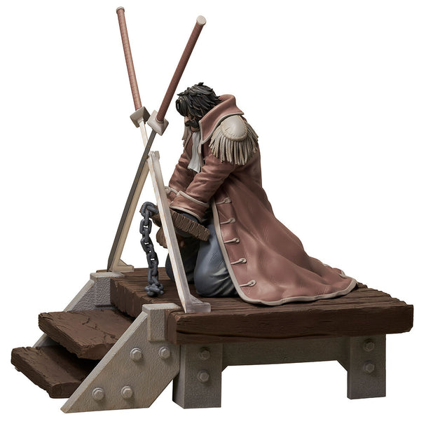 Détail de la figurine Roger The King of the Pirates avec son chapeau emblématique et tenue authentique