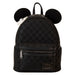 Sac à dos Loungefly Disney Mickey Ear Evergreen vue de face avec oreilles de Mickey en cuir vegan vert