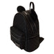Vue latérale montrant les poches pratiques et les finitions bronze du sac à dos Mickey Ear Evergreen