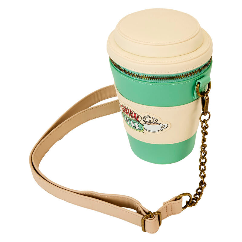 Détails appliqués et imprimés du sac Loungefly Friends Central Perk, inspiré de la série Friends