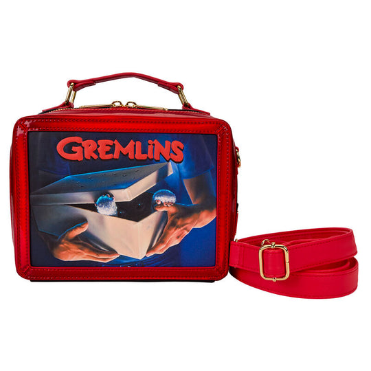 Présentation des bandoulières ajustables et amovibles du sac Loungefly Gremlins