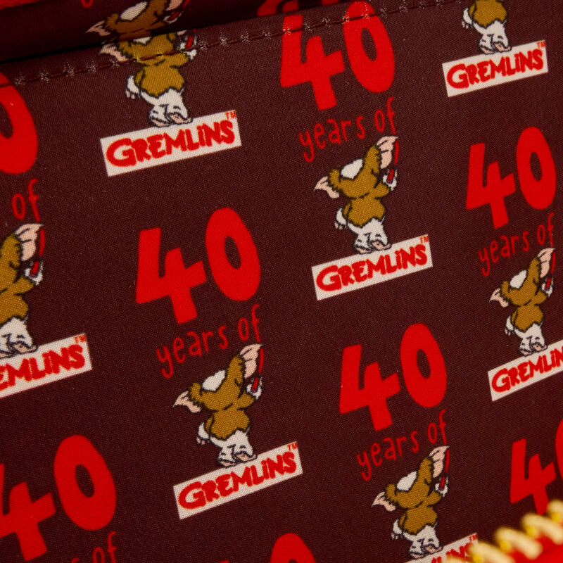 Intérieur du sac avec doublure assortie et finitions soignées Loungefly Gremlins