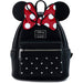 Sac à dos Loungefly Disney Minnie Bow vue de face avec le noeud rouge iconique