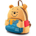 Sac à dos Loungefly Disney Winnie l'Ourson vu de côté montrant les dimensions compactes et la qualité des matériaux