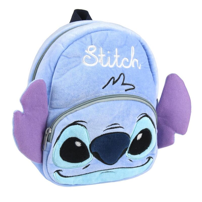 Sac à dos Disney Stitch 22cm de couleur bleue avec le personnage Stitch imprimé, conçu par CERDÁ, idéal pour enfants.