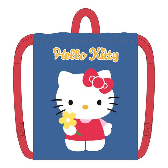 Sac de sport Hello Kitty CERDÁ 33 cm en polyester, vue de face avec design coloré