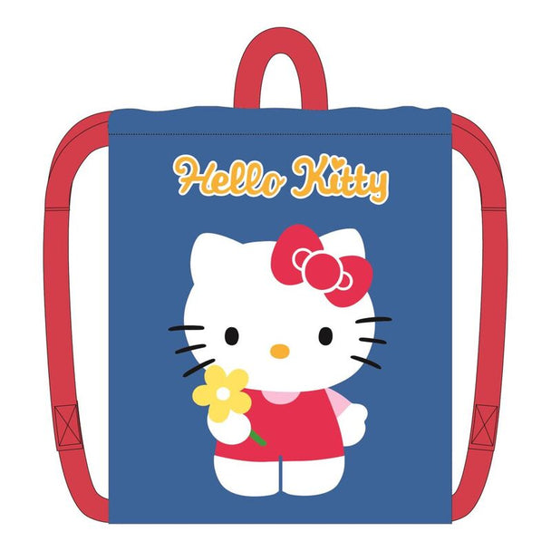 Sac de sport Hello Kitty CERDÁ 33 cm en polyester, vue de face avec design coloré