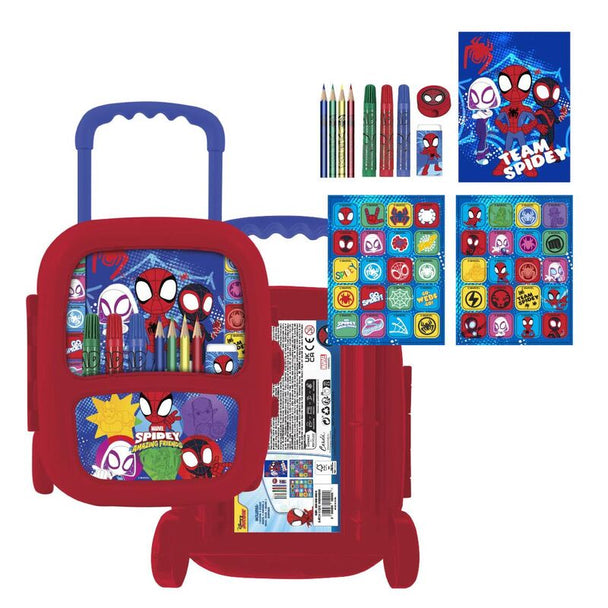 Trolley de papeterie Marvel Spidey Amazing Friends de la marque CERDÁ avec design coloré et roulettes pour enfants