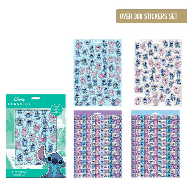 Set de stickers Disney Stitch colorés et détaillés, créés par la marque CERDÁ, parfaits pour personnaliser vos objets.