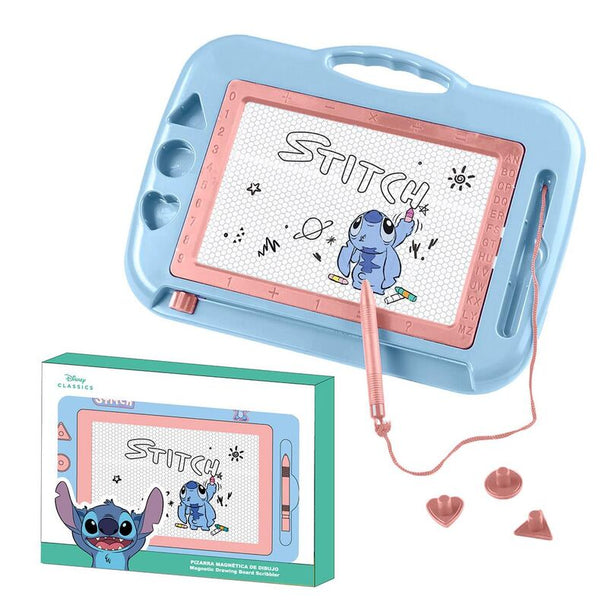Tableau magnétique Scribber Disney Stitch de CERDÁ avec surface de dessin et cadre coloré, parfait pour enfants créatifs.