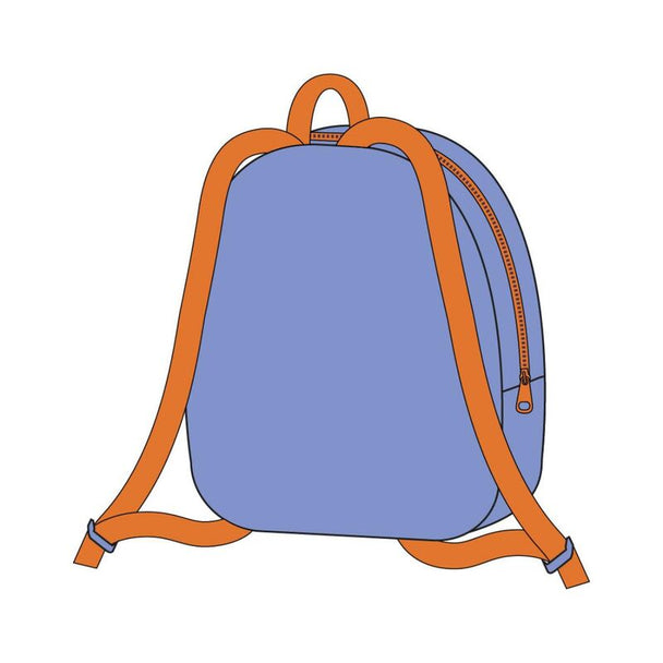 Détail du sac à dos Bluey CERDÁ montrant les bretelles ajustables et la texture résistante du polyester