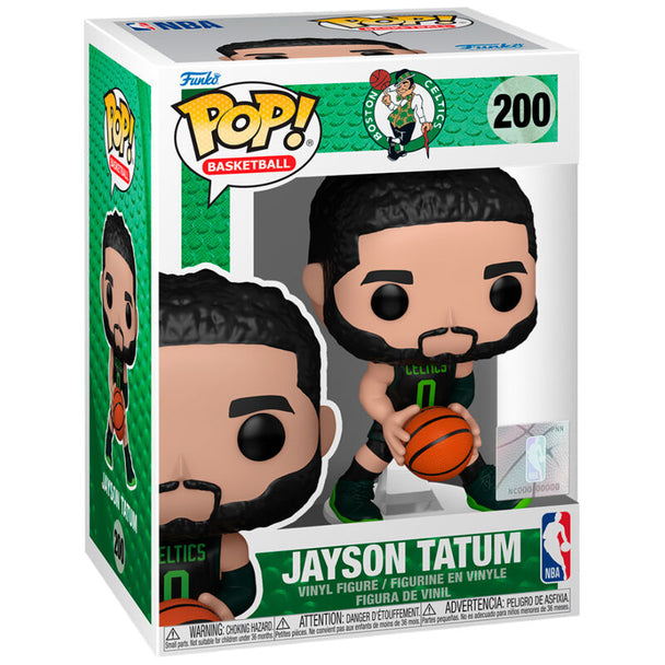 Boîte cadeau originale de la figurine Funko POP Jayson Tatum avec logo NBA et design Boston Celtics