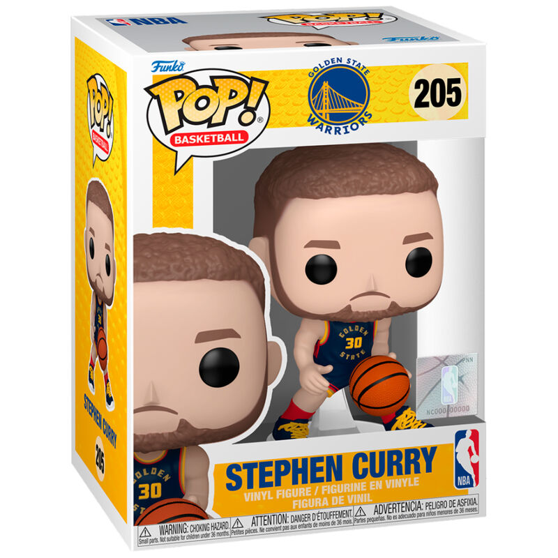 Boîte cadeau de la figurine Funko POP NBA Stephen Curry Golden State Warriors avec design coloré