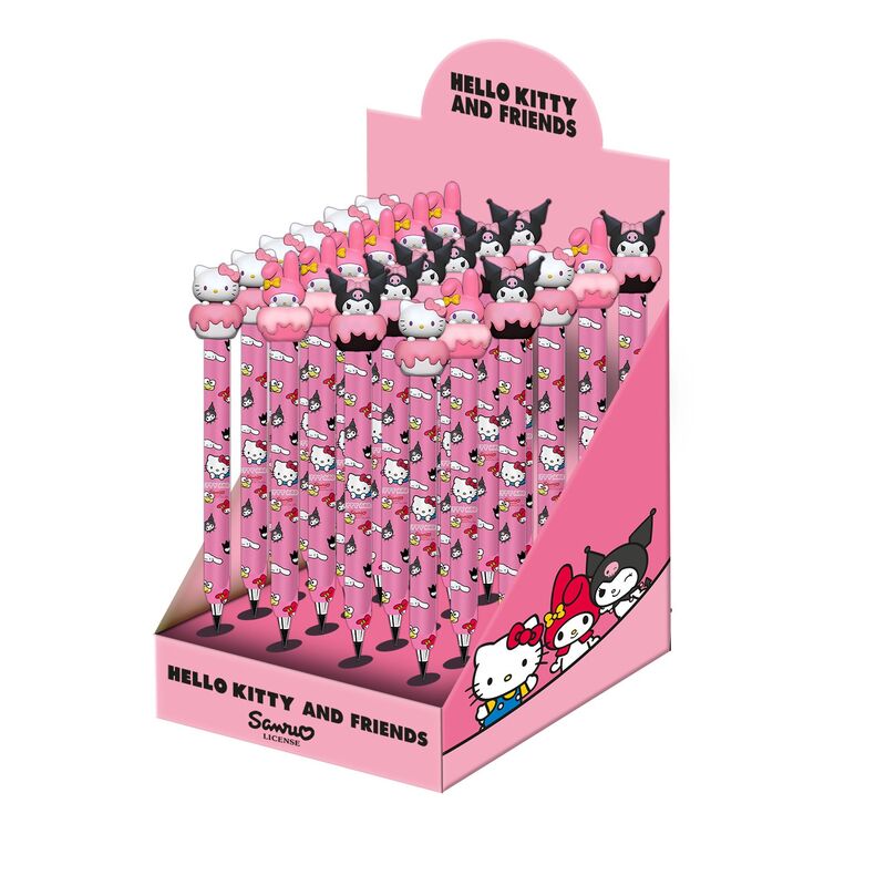 Crayons effaçables Hello Kitty assortis dans un display coloré de 18x21,5x13,7 cm par KARACTERMANIA