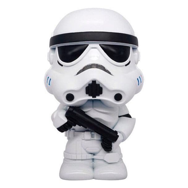 Tirelire Stormtrooper Star Wars de 20cm par Monogram, montrant les détails du casque et de l'armure du Stormtrooper