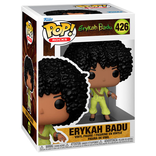 Figurine Funko POP Rocks Erykah Badu en vinyle de 9 cm avec détails réalistes et boîte cadeau