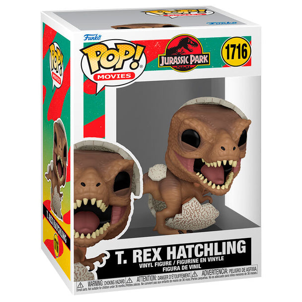 Figurine Funko POP Jurassic Park T.Rex Hatchling en vinyle de 9 cm dans sa boîte cadeau officielle