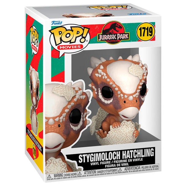 Figurine Funko POP Stygimoloch Hatchling Jurassic Park en vinyl de 9 cm dans sa boîte cadeau