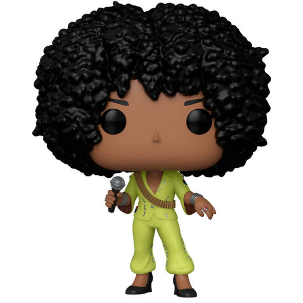 Vue rapprochée de la figurine Funko POP Erykah Badu montrant les couleurs vives et le design soigné