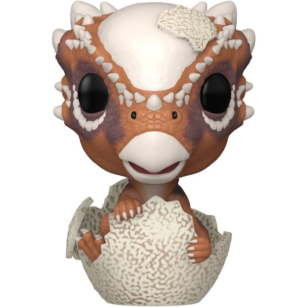 Vue rapprochée de la figurine Funko POP Stygimoloch Hatchling avec détails précis et couleurs vives