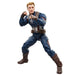Détail du visage réaliste de la figurine Captain America Marvel Legends