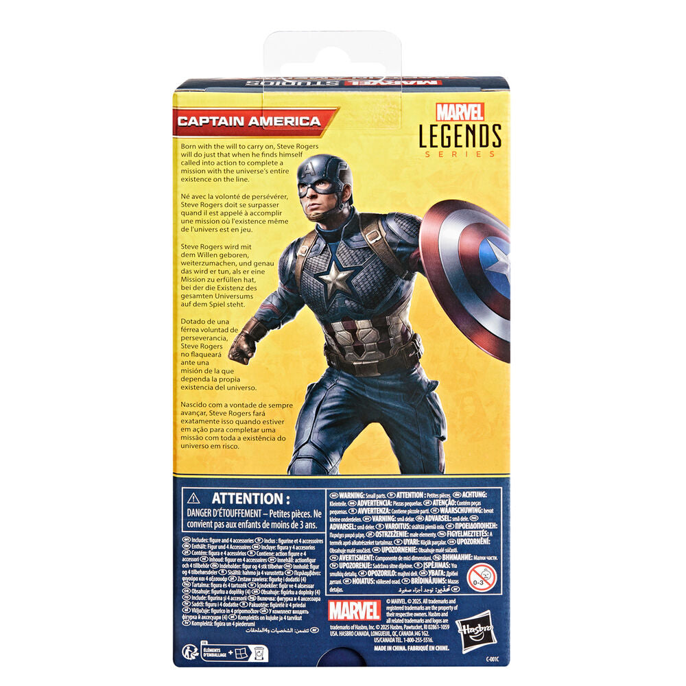 Figurine Captain America en position dynamique avec accessoires