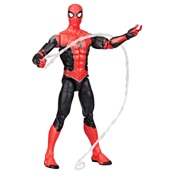 Vue rapprochée de la tête détaillée de la figurine Spider-Man Marvel Legends HASBRO
