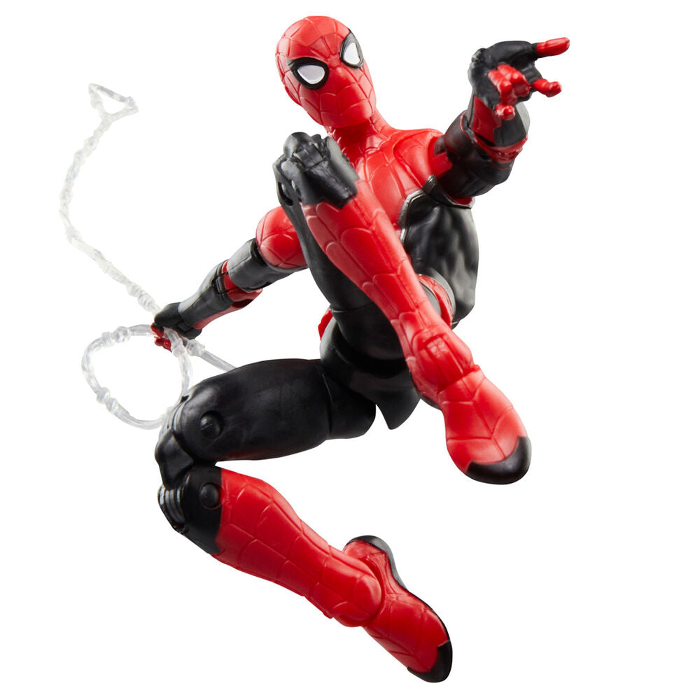 Collection complète Marvel Legends avec figurine Spider-Man Far From Home en avant