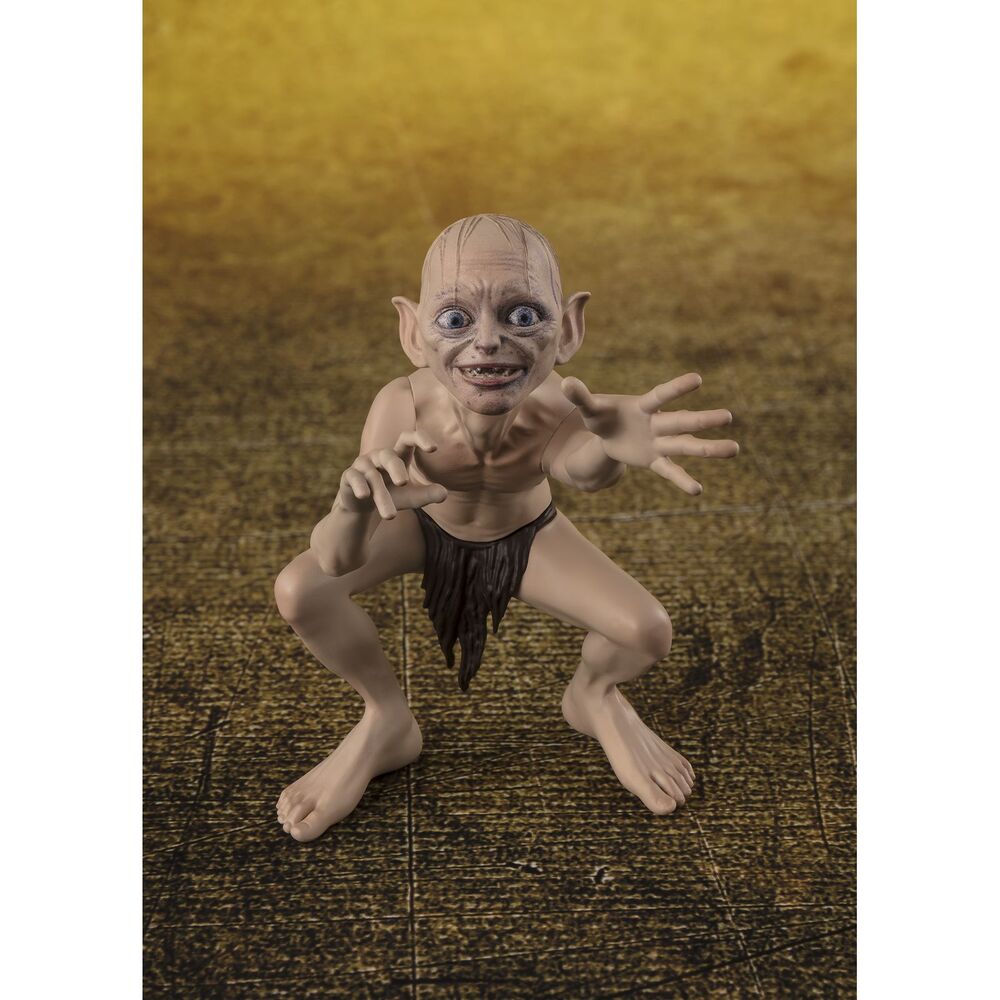 Présentation des différentes expressions faciales et options de pose des figurines Frodo et Gollum
