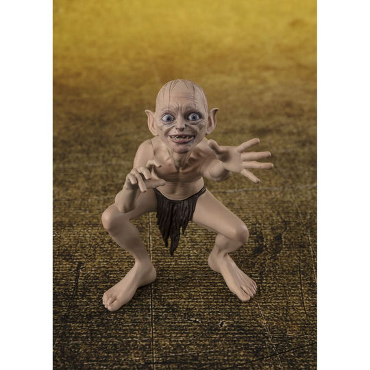Présentation des différentes expressions faciales et options de pose des figurines Frodo et Gollum