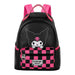 Sac à dos Hello Kitty Kuromi KARACTERMANIA vue de face avec motifs colorés et taille 25cm