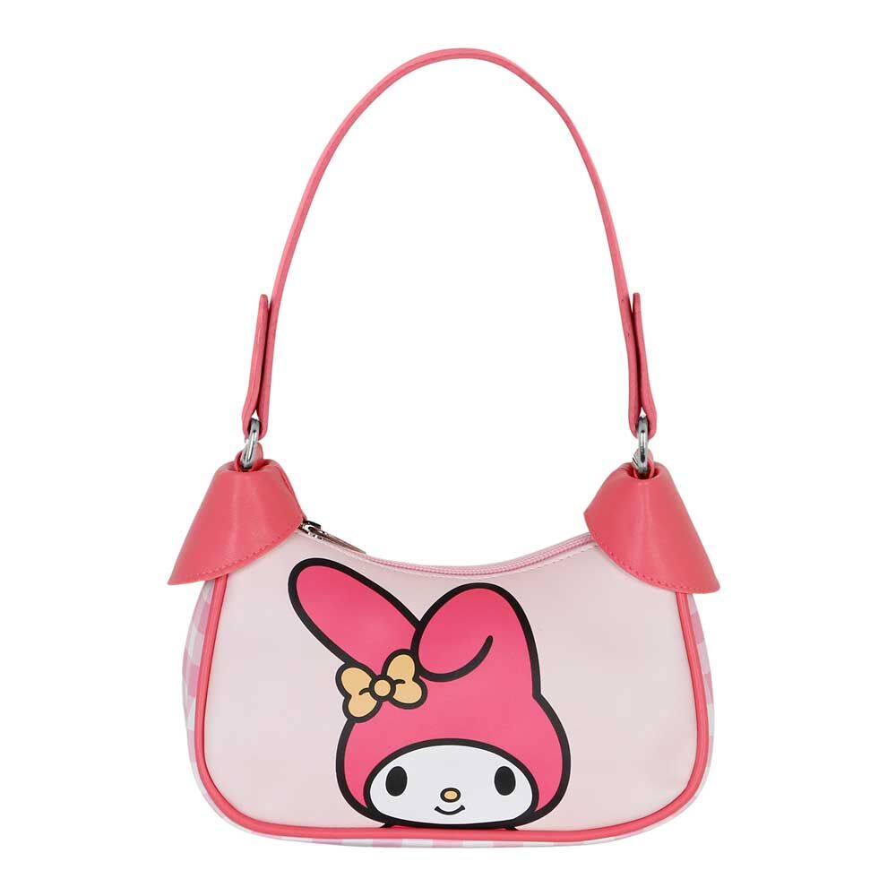 Vue avant du sac Hello Kitty My Melody KARACTERMANIA avec motifs colorés et logo visible