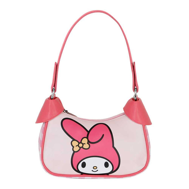 Vue avant du sac Hello Kitty My Melody KARACTERMANIA avec motifs colorés et logo visible