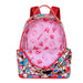 Vue latérale du sac à dos Hello Kitty Friends montrant la fermeture zippée robuste et les détails design