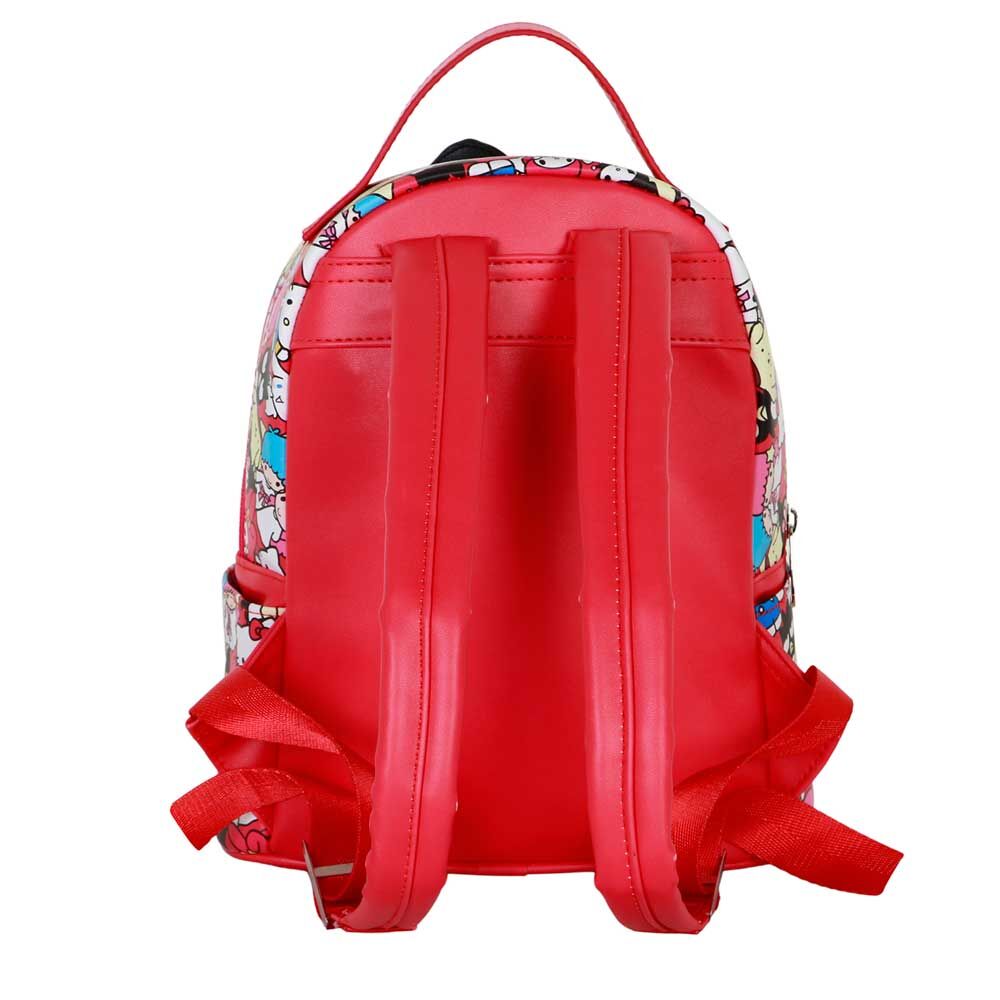 Photo du sac à dos Hello Kitty Friends 25cm posé sur une surface blanche mettant en valeur ses dimensions compactes