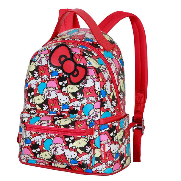 Zoom sur les bretelles réglables du sac à dos Hello Kitty Friends 25cm pour un confort personnalisé