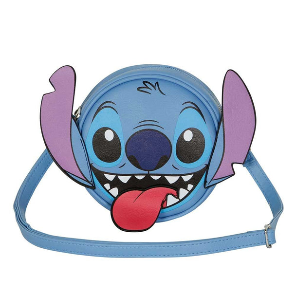 Vue avant du sac Disney Stitch Tongue de KARACTERMANIA avec le personnage Stitch en relief