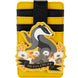 Porte-cartes Loungefly Harry Potter Hufflepuff ouvert avec plusieurs cartes insérées