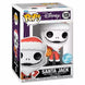 Vue rapprochée de la figurine Funko POP Jack Skellington Noël, montrant les détails du vinyle et les couleurs vives.