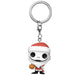 Porte-clés Funko Pocket POP Jack Skellington en costume de Père Noël, vue de face sur fond blanc