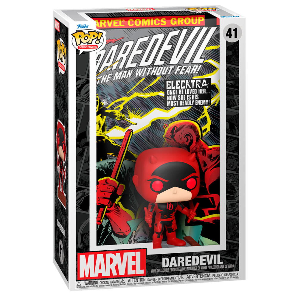 Figurine Funko POP Daredevil Marvel en design Comic Cover, vue de face avec détails précis et couleurs vives